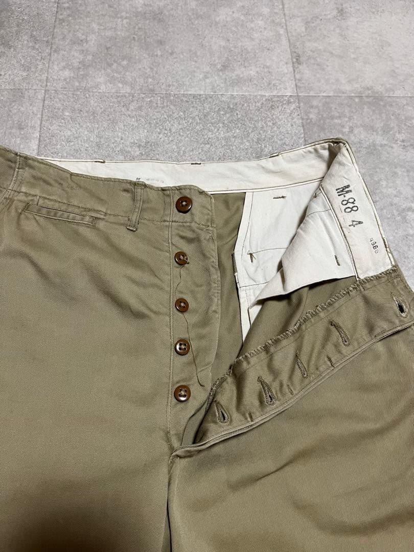 40s 米軍 ビンテージ US ARMY M45 チノ カーキ チノパン
