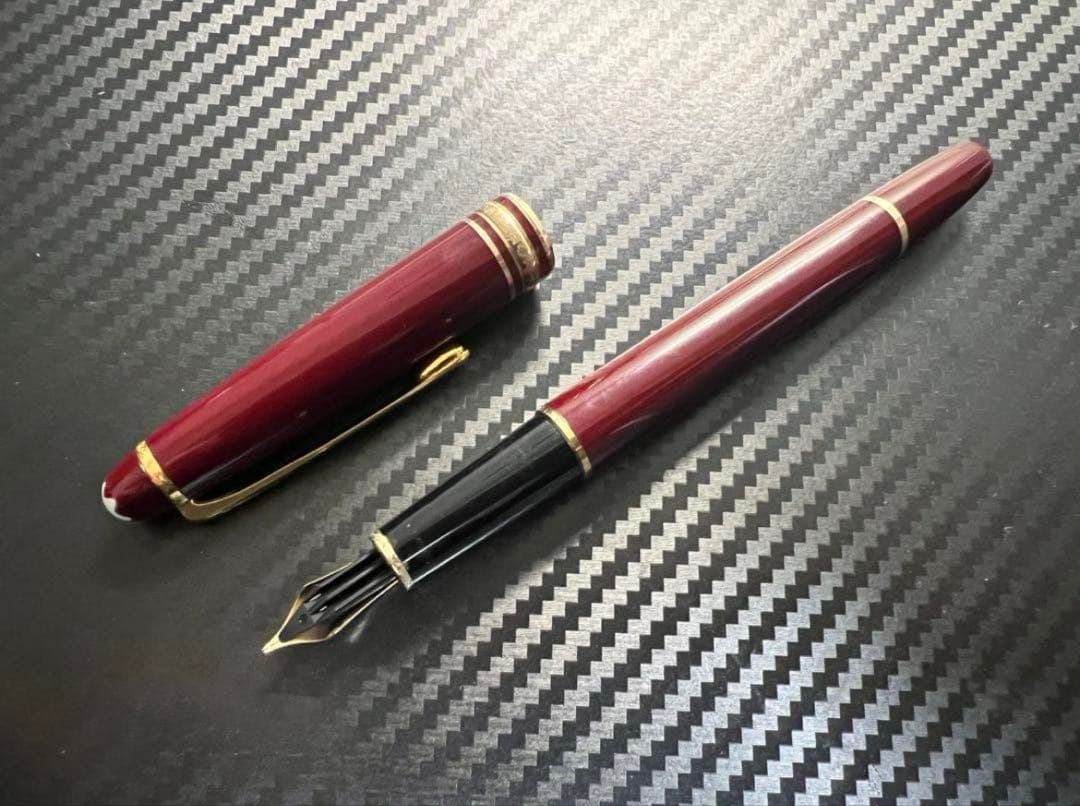 モンブラン マイスターシュテュック 144 万年筆 M 中字 ボルドー 全金