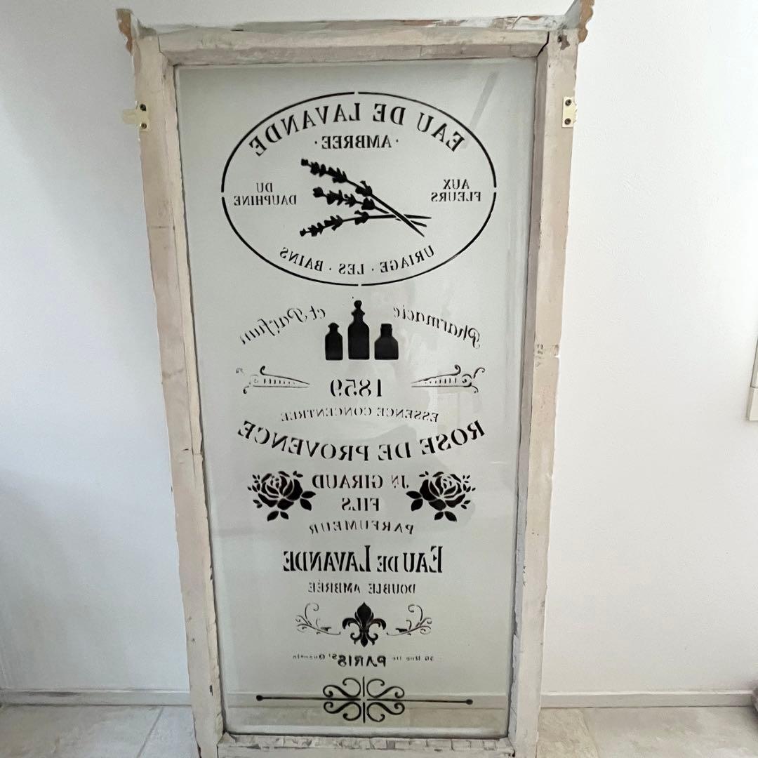 フランス アンティーク 香水メーカー ショップウィンドウ ガラス窓 窓枠