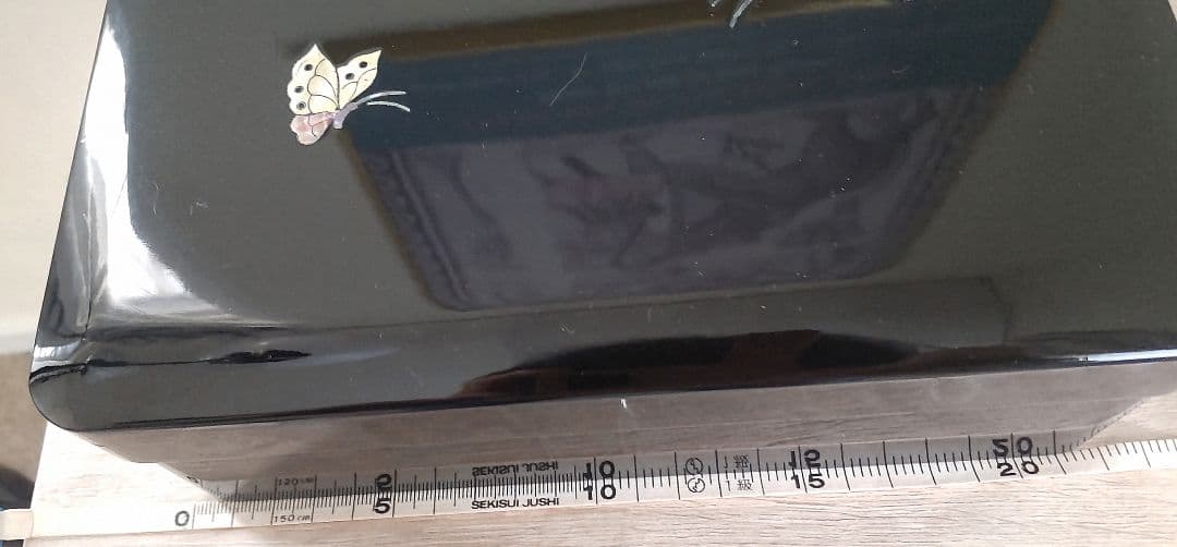 高級 高岡漆器 松翠作 青貝塗り 螺鈿 文庫 桐箱入り