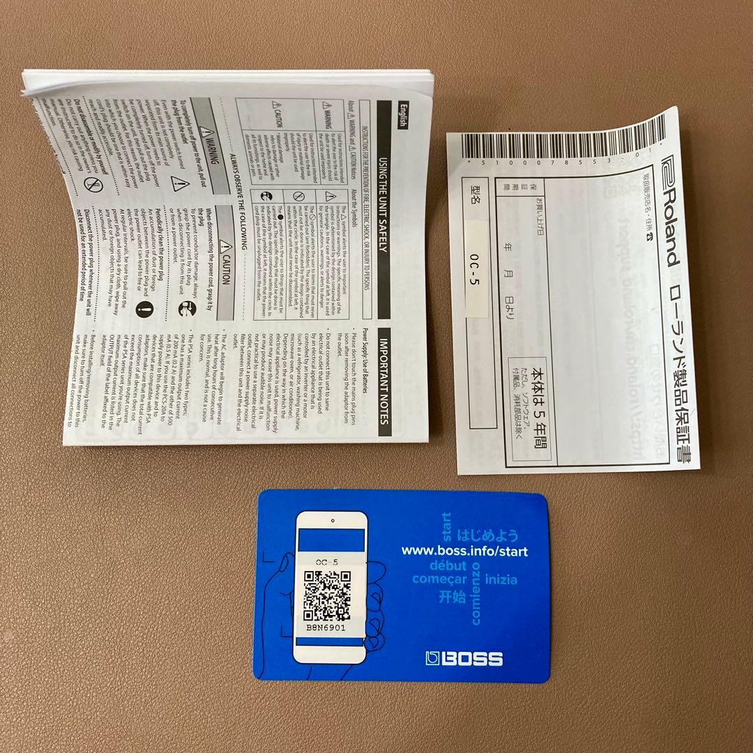 美品 BOSS OC-5 オクターバー (純正アダプタ＆サプライケーブル付)