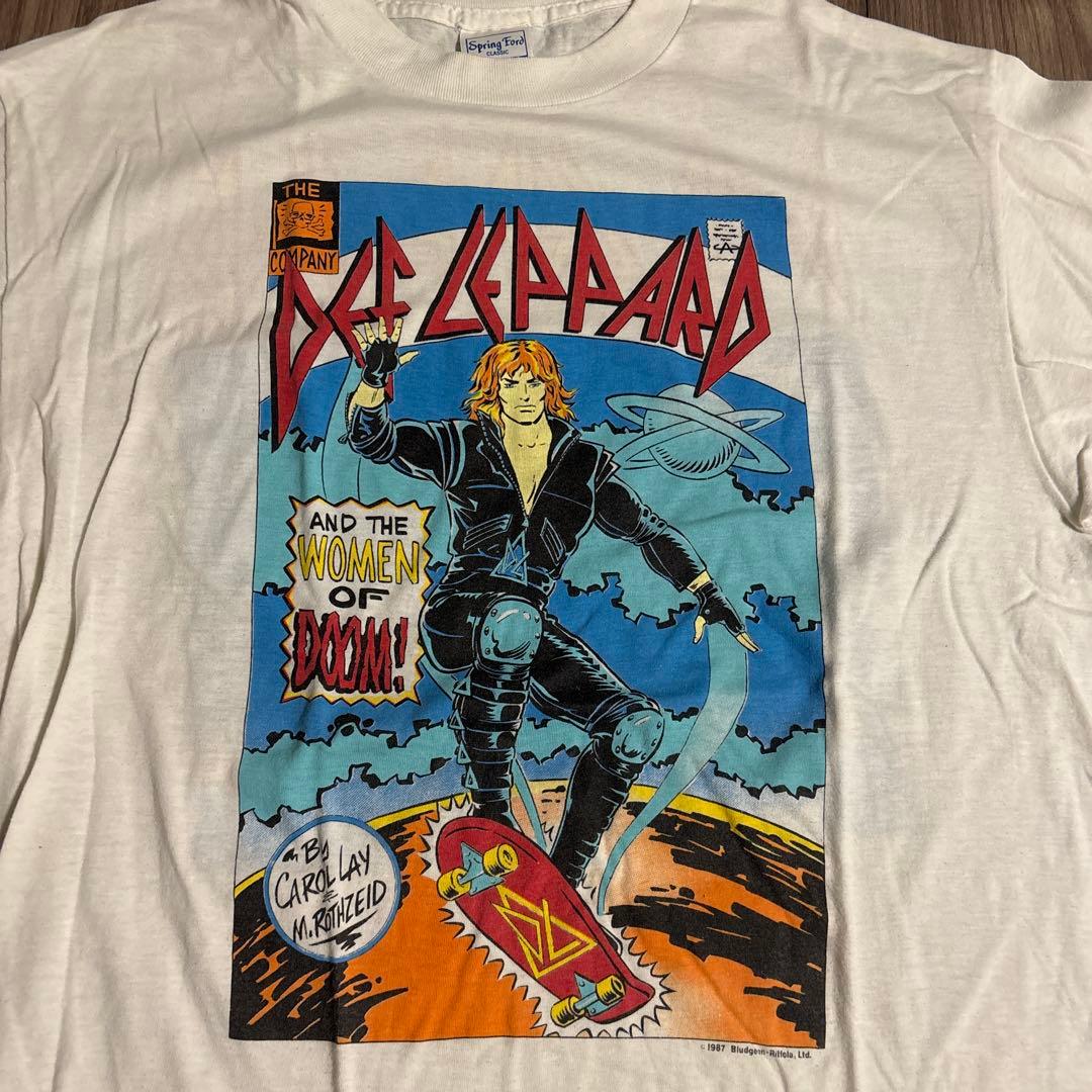 Def Leppard sk8コミックTシャツ XL 80s