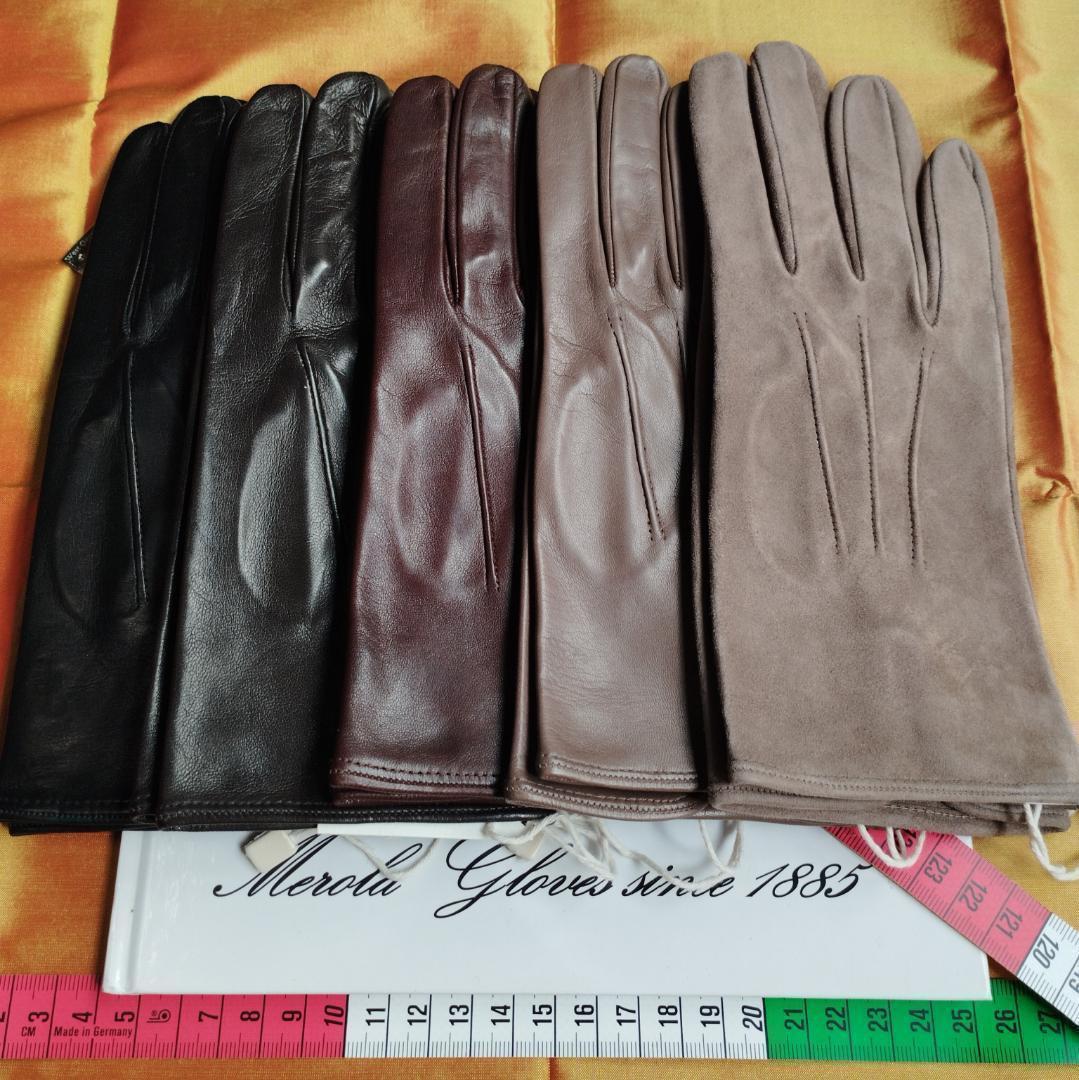 専用 メローラ ナッパ黒 ライニングなし グローブ 革手袋 MEROLA