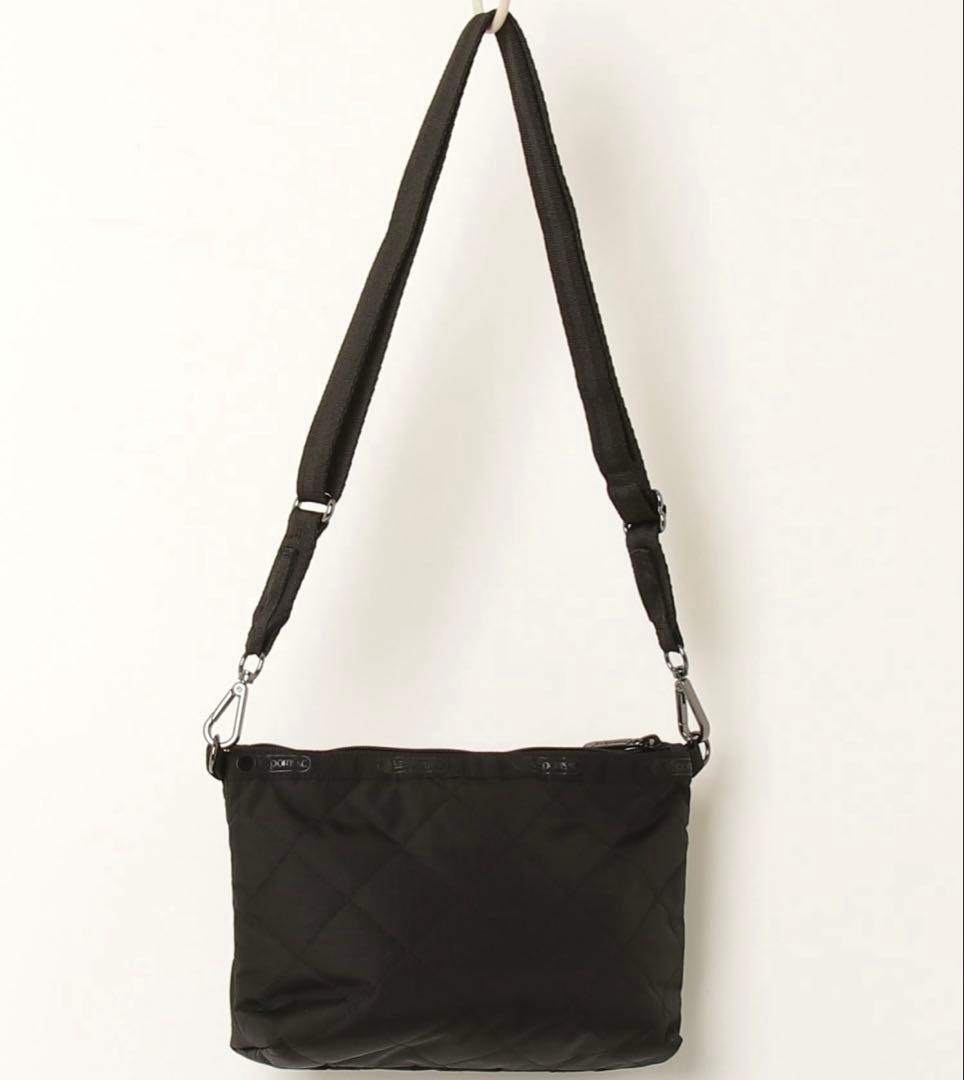 レスポ　CHAIN COSMETIC CLUTCH オニキスチェーンキルト