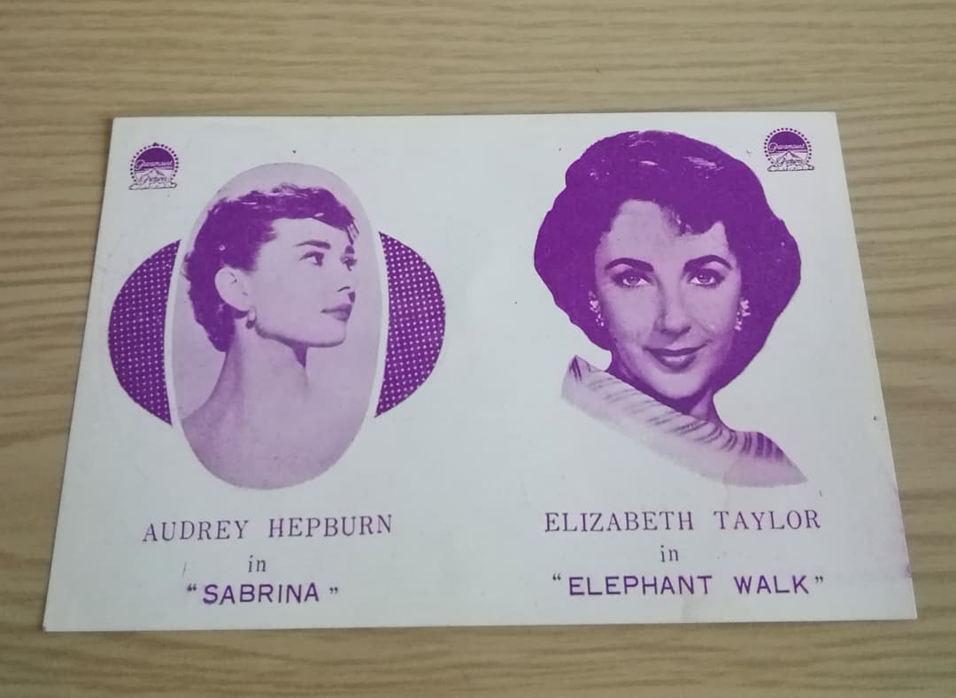 (レア)併用映画チラシ　「麗しのサブリナ/巨象の道」　オードリー・ヘップバーン