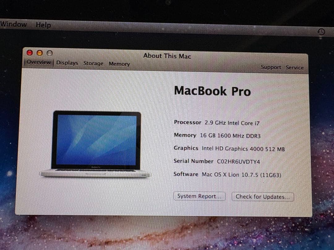 MacBook本体 Macbook Pro Mid 2012 16GB HD:500GB