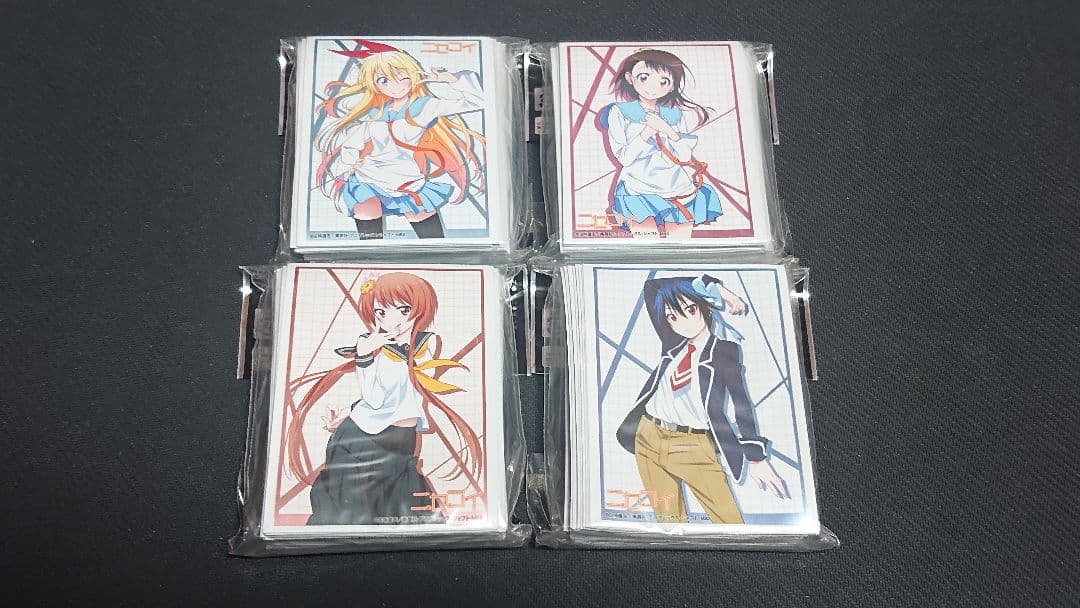 【未開封】ニセコイ スリーブセット 桐崎千棘 小野寺小咲 橘万里花 鶇誠士郎