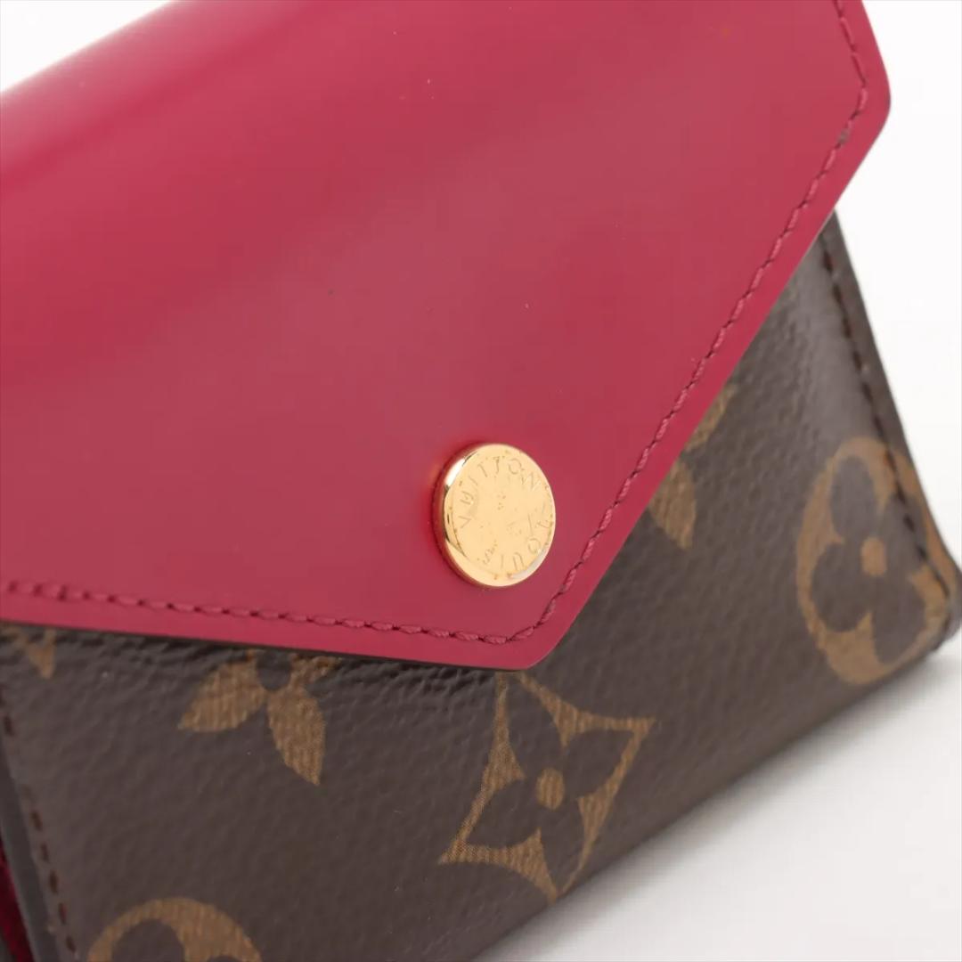 【新品同様】ルイヴィトン モノグラム ポルトフォイユゾエ フューシャ ウォレット