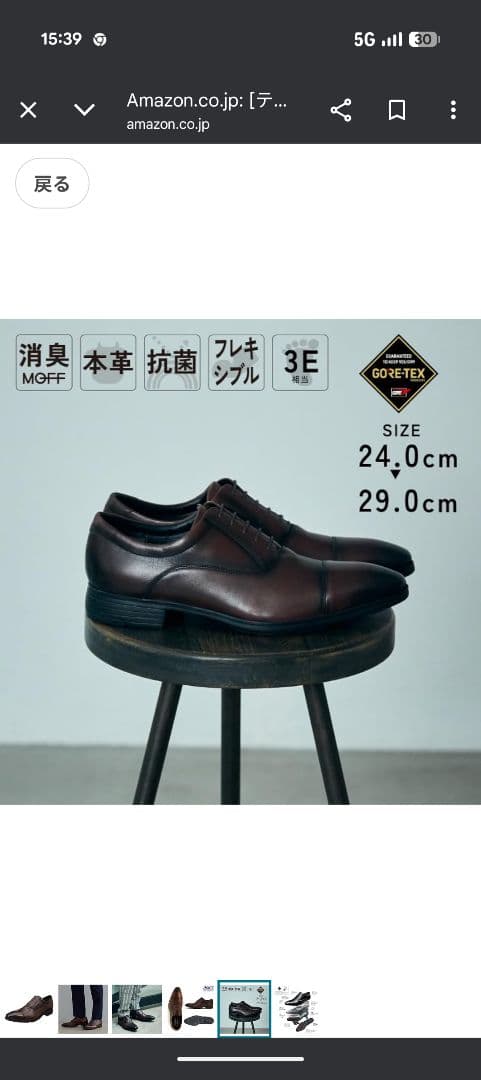 ★25日迄限定値下げ★テクシーリュクス本革ゴアテックスワイン27.0EEE