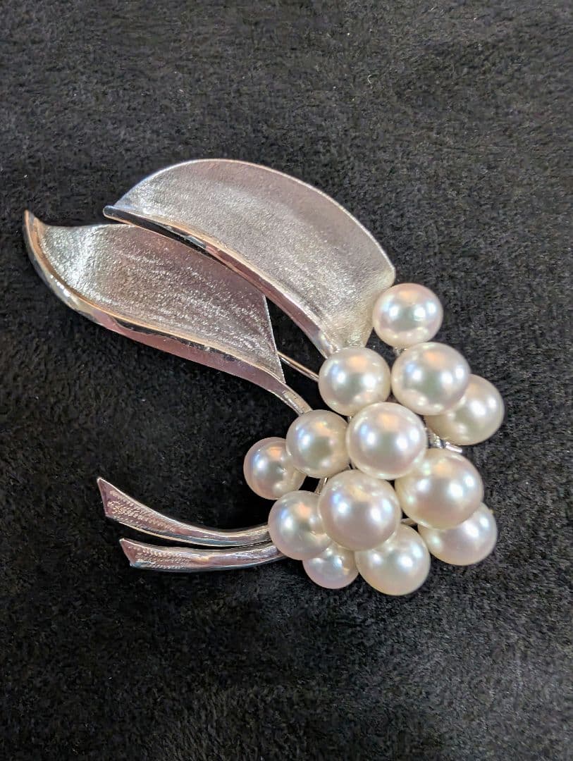 WG K14 真珠のブローチ