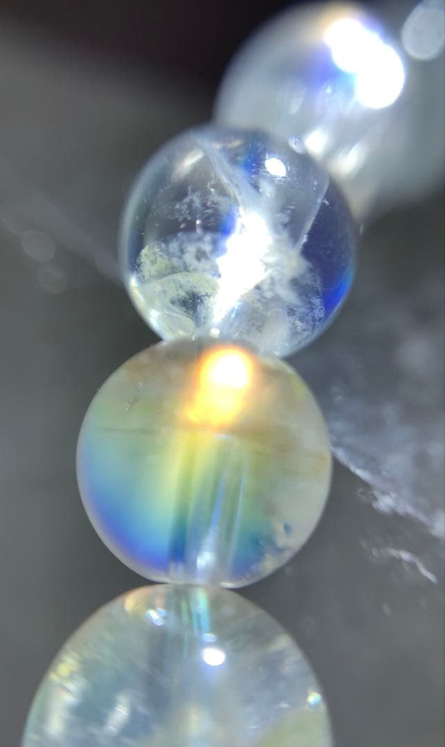 ★純子様★ ホワイトラブラドライト　マダガスカル産 ブレスレット