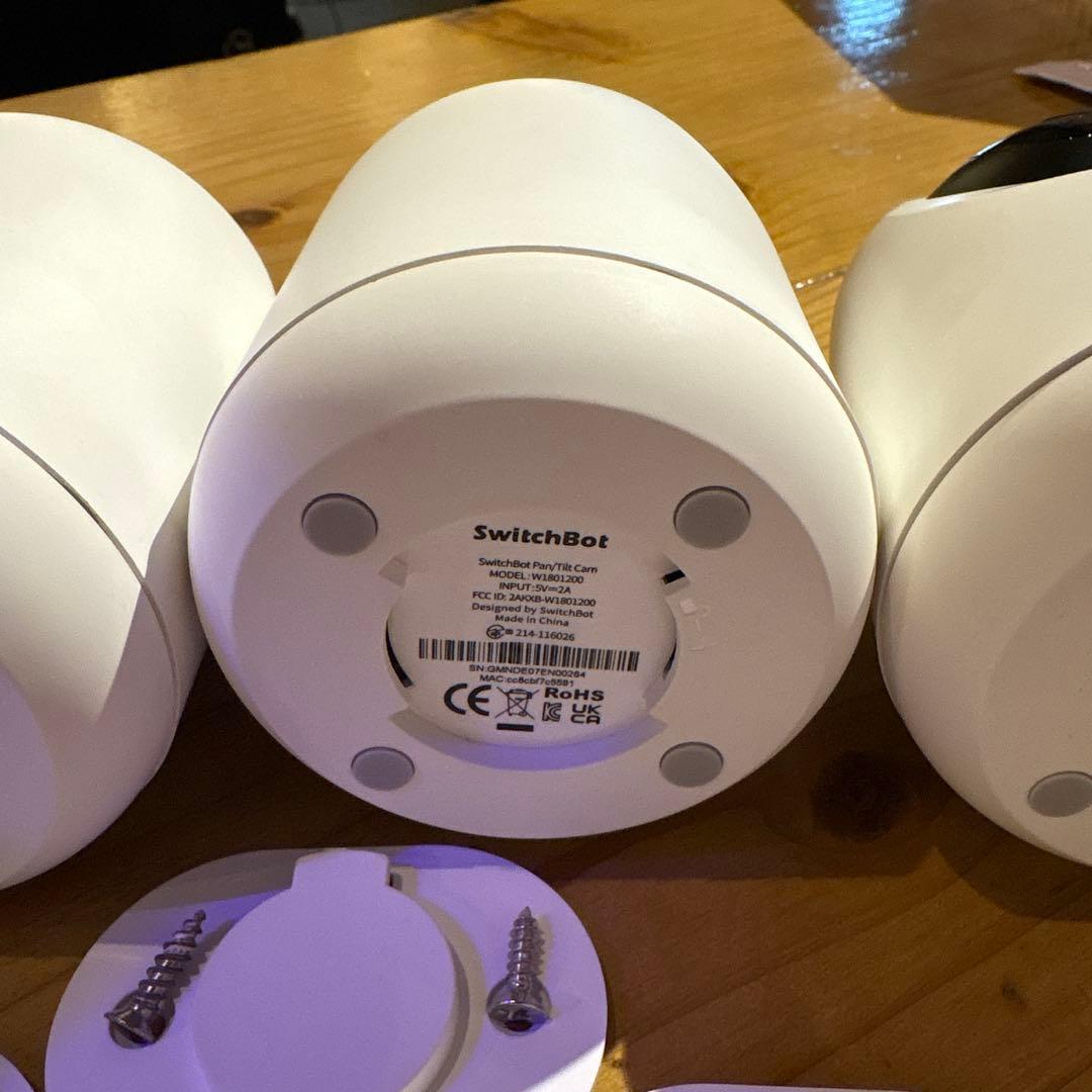 SwitchBot見守りカメラ3台+SDセット3MP 360度防犯カメラ　ベビー