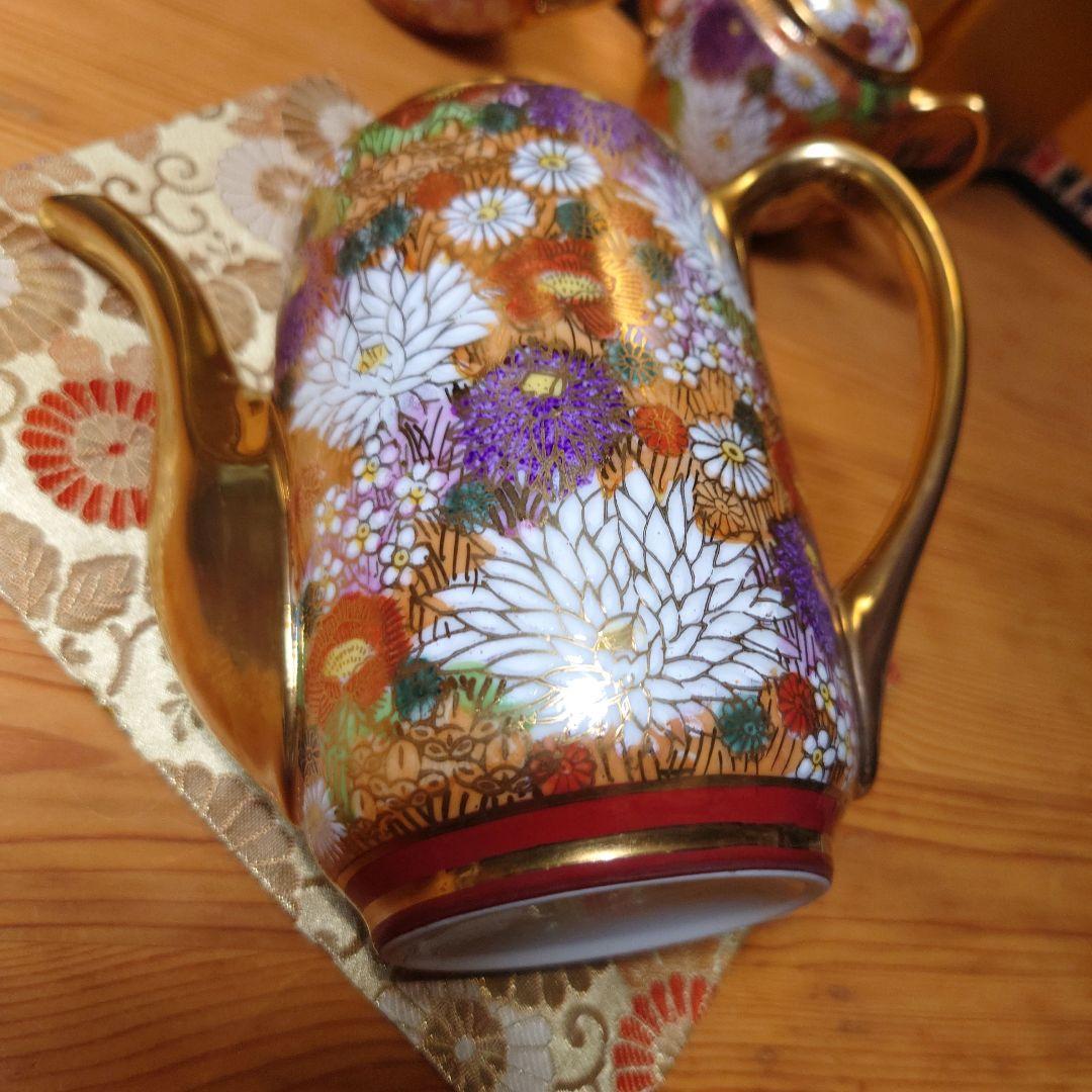 訳あり/九谷焼 九谷祥隆 花詰 ティーポット シュガーポット ミルクポット