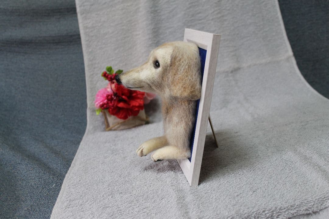 きなさま専用 羊毛フェルト 額飾り