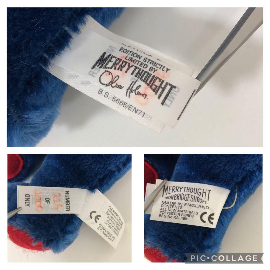 メリーソート社　チーキージャック　ブルー テディベア　ぬいぐるみ