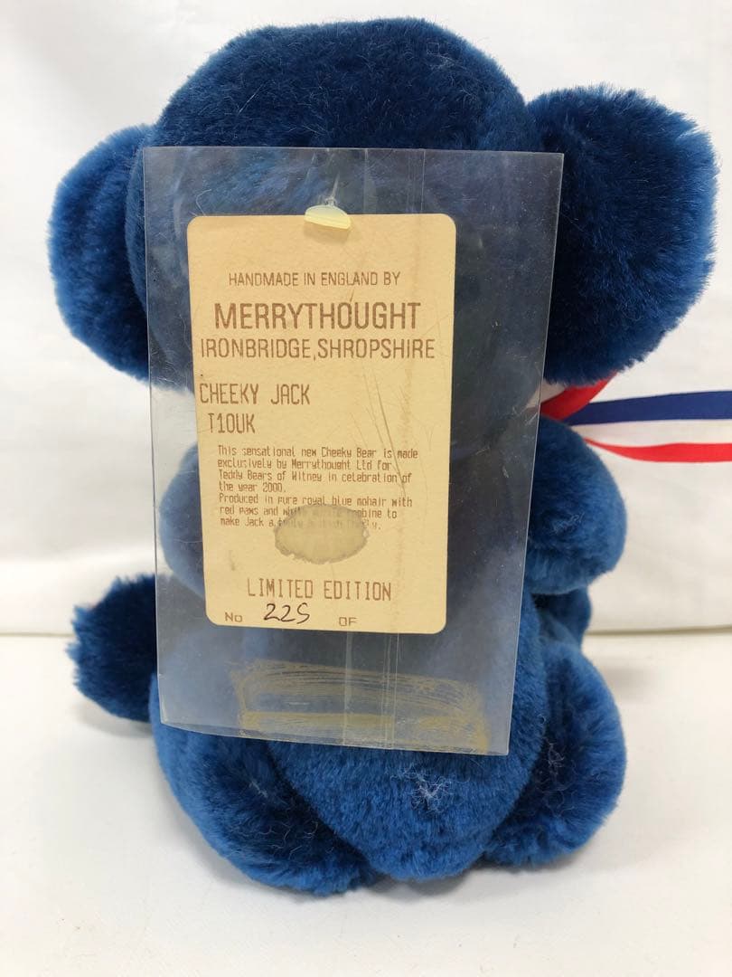 メリーソート社　チーキージャック　ブルー テディベア　ぬいぐるみ