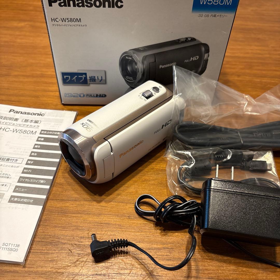 Panasonic HC-W580M ホワイト ビデオカメラ