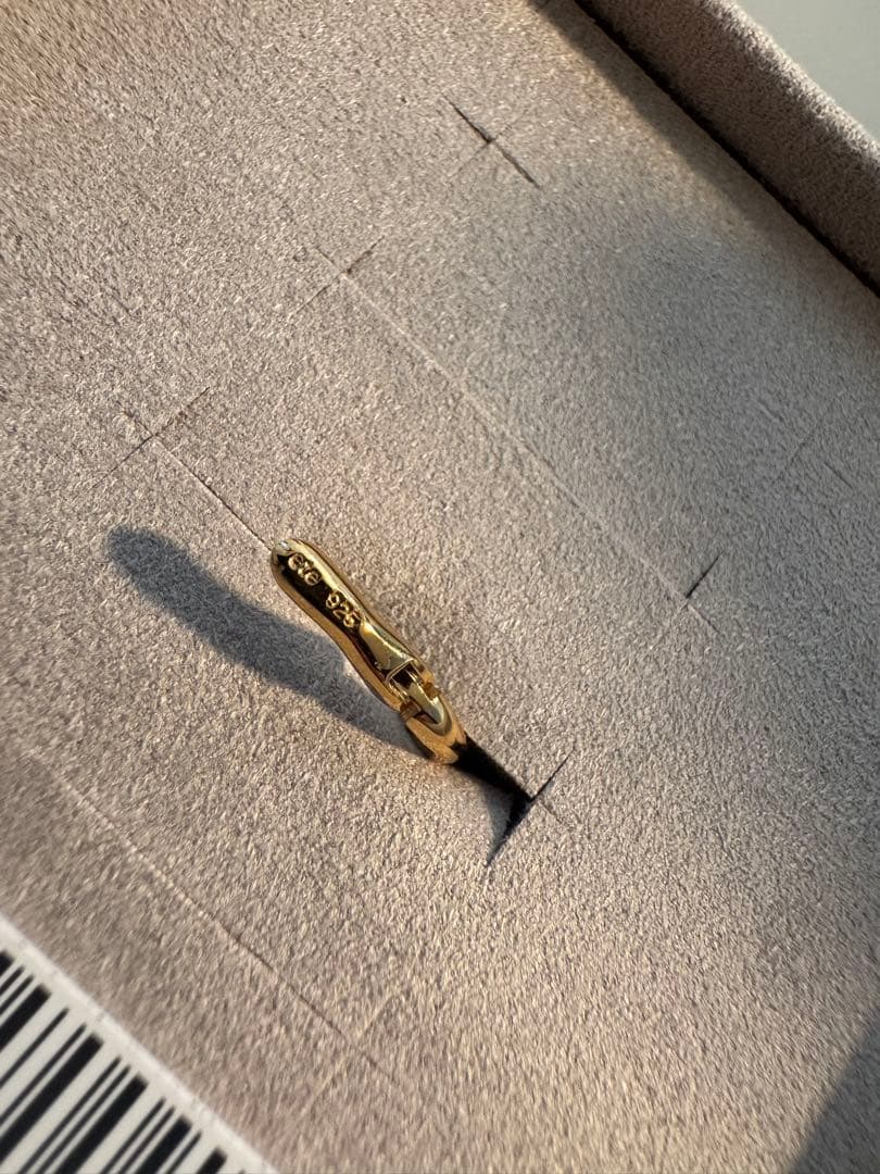 【新品】　ete K18 925チャンキー ハグピアス イエローゴールド