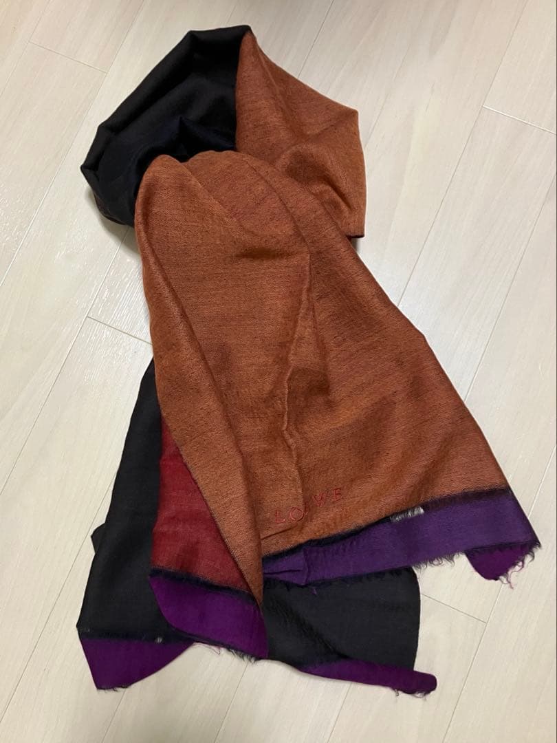 LOEWE 大判ウールストール マフラー　ウール100%