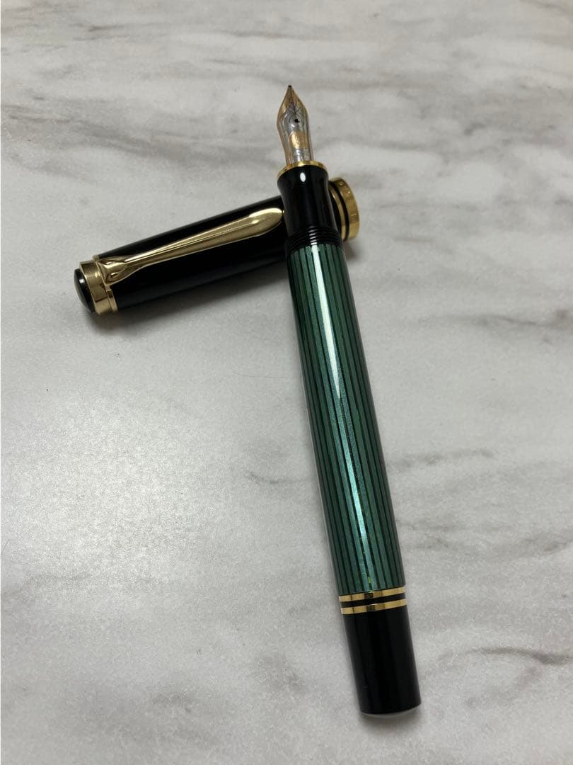 ジャンク★pelikan　ペリカン　万年筆　スーベレーン　緑　M600　14K