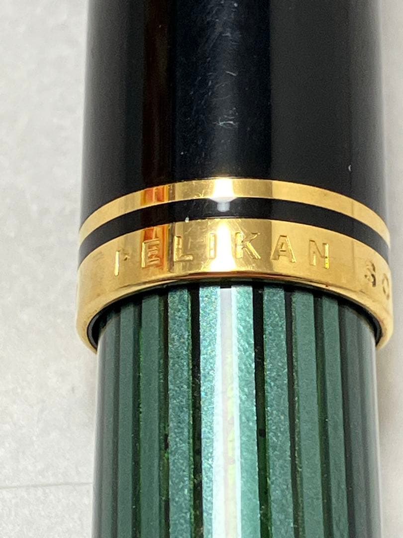 ジャンク★pelikan　ペリカン　万年筆　スーベレーン　緑　M600　14K