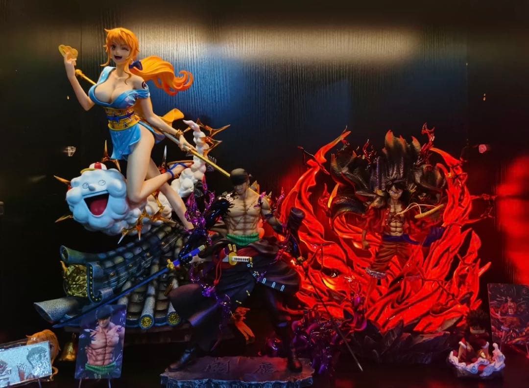 ワンピース ナミ ルフィ ガレージキット ガレキ スタチュー⑤①