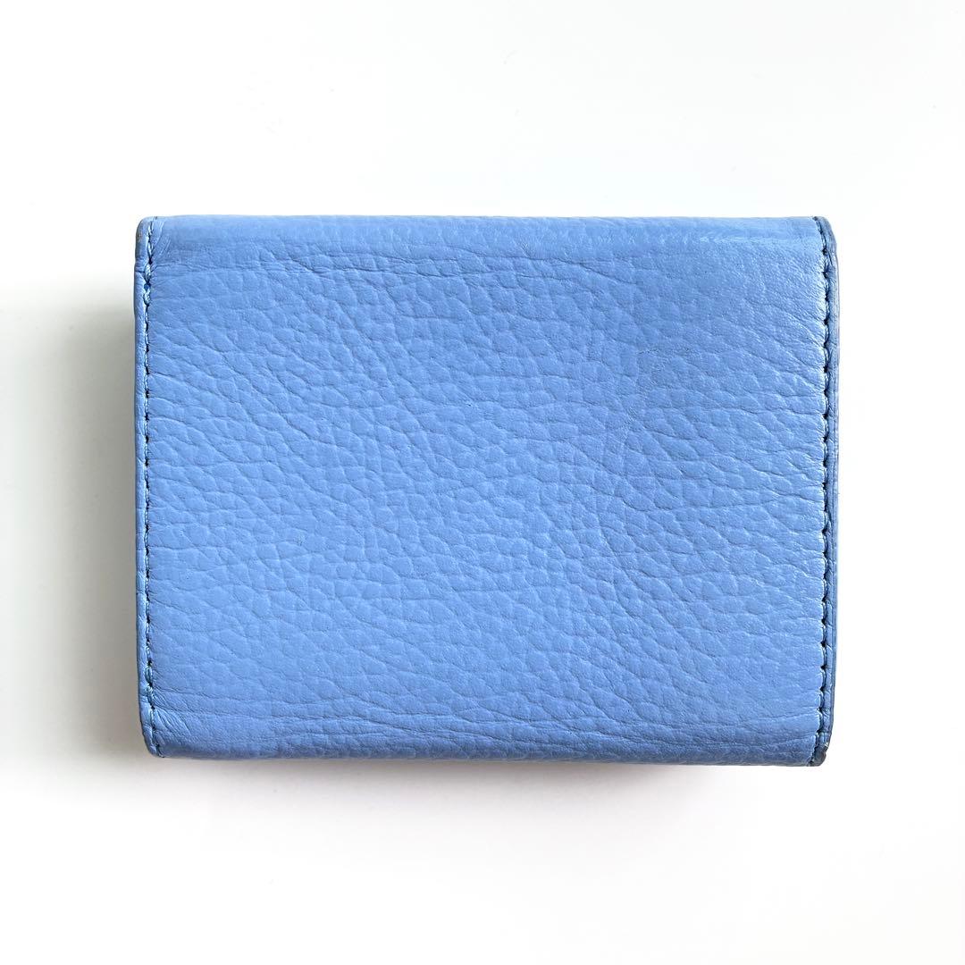 【美品】ラシット モノグラムプレート 三つ折りウォレット　ミニ財布 スモール