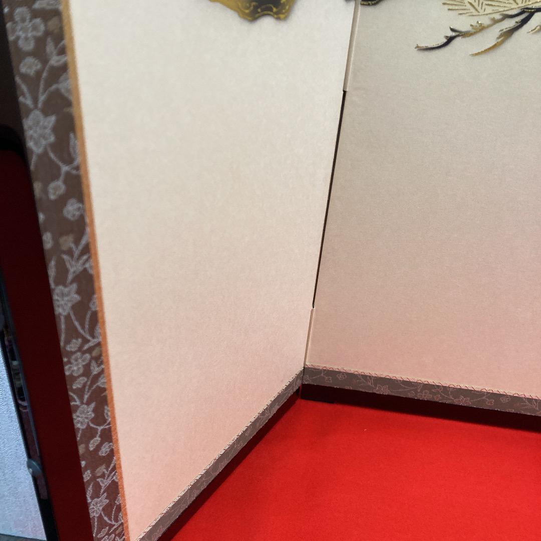 F17 品のある松柄　屏風のみ　高さ48㎝位　雛屏風　三月屏風　五月屏風