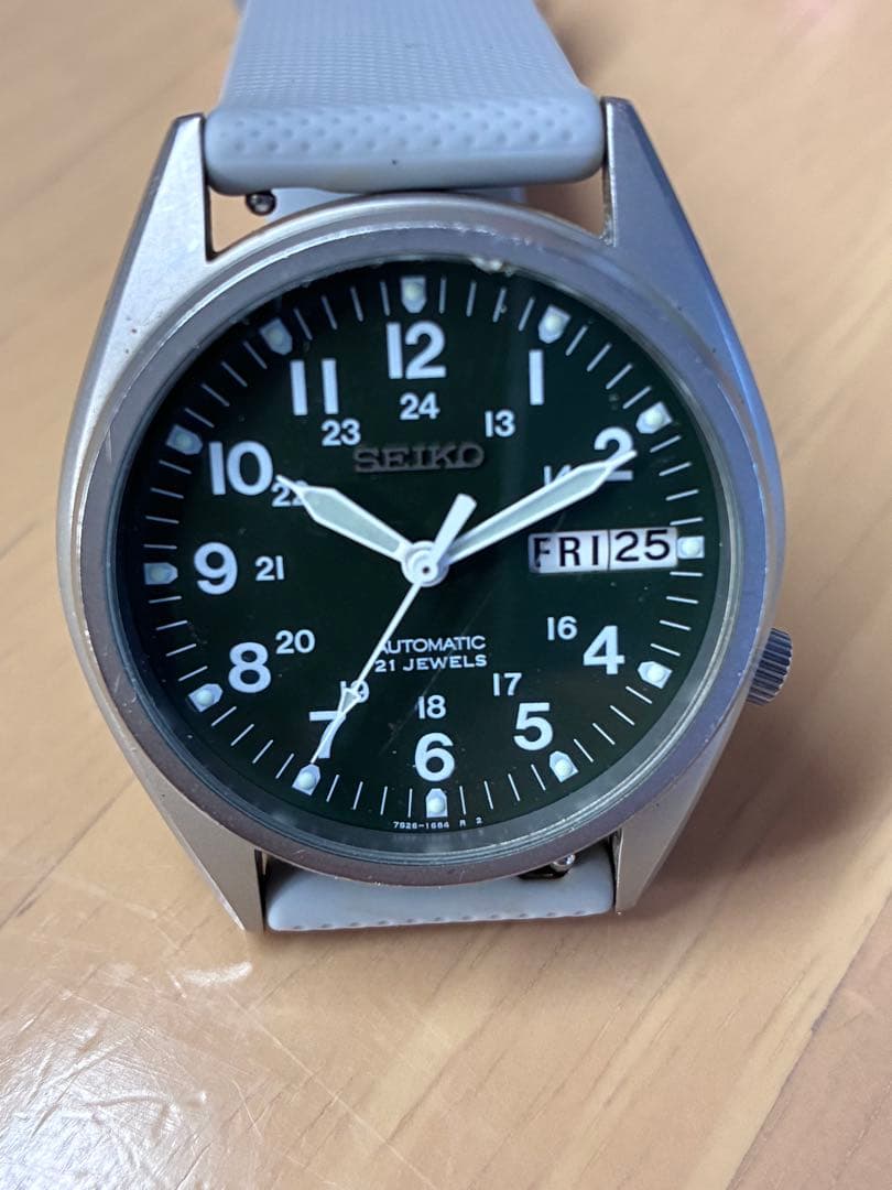 SEIKO 自動巻き時計 ミリタリー風　デイデイト 7S26 - 1684