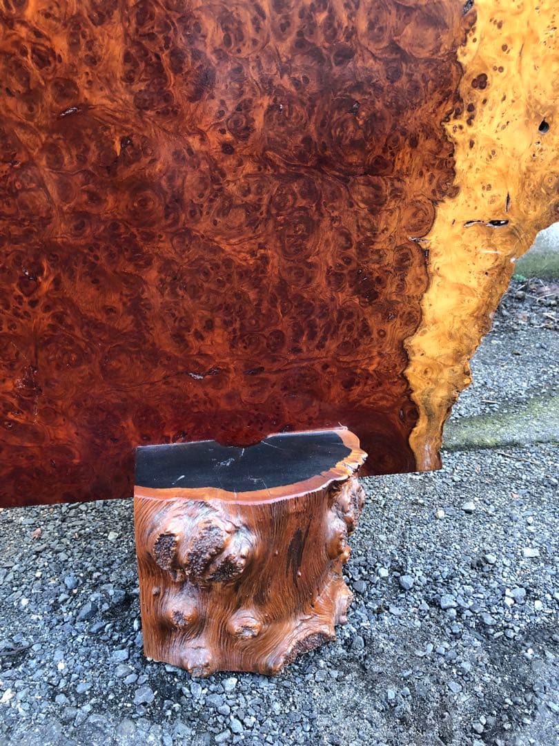 花梨 瘤 玉杢 縮杢 一枚板 衝立 つい立 オブジェ 仕切り 飾り物 葡萄杢