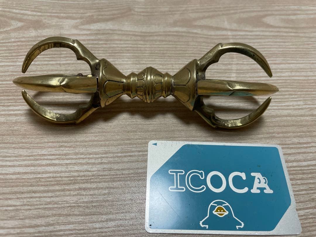 《 チベット密教　新品 》 真鍮　五鈷杵　バジュラ　ドルジェ　法具　仏具　A