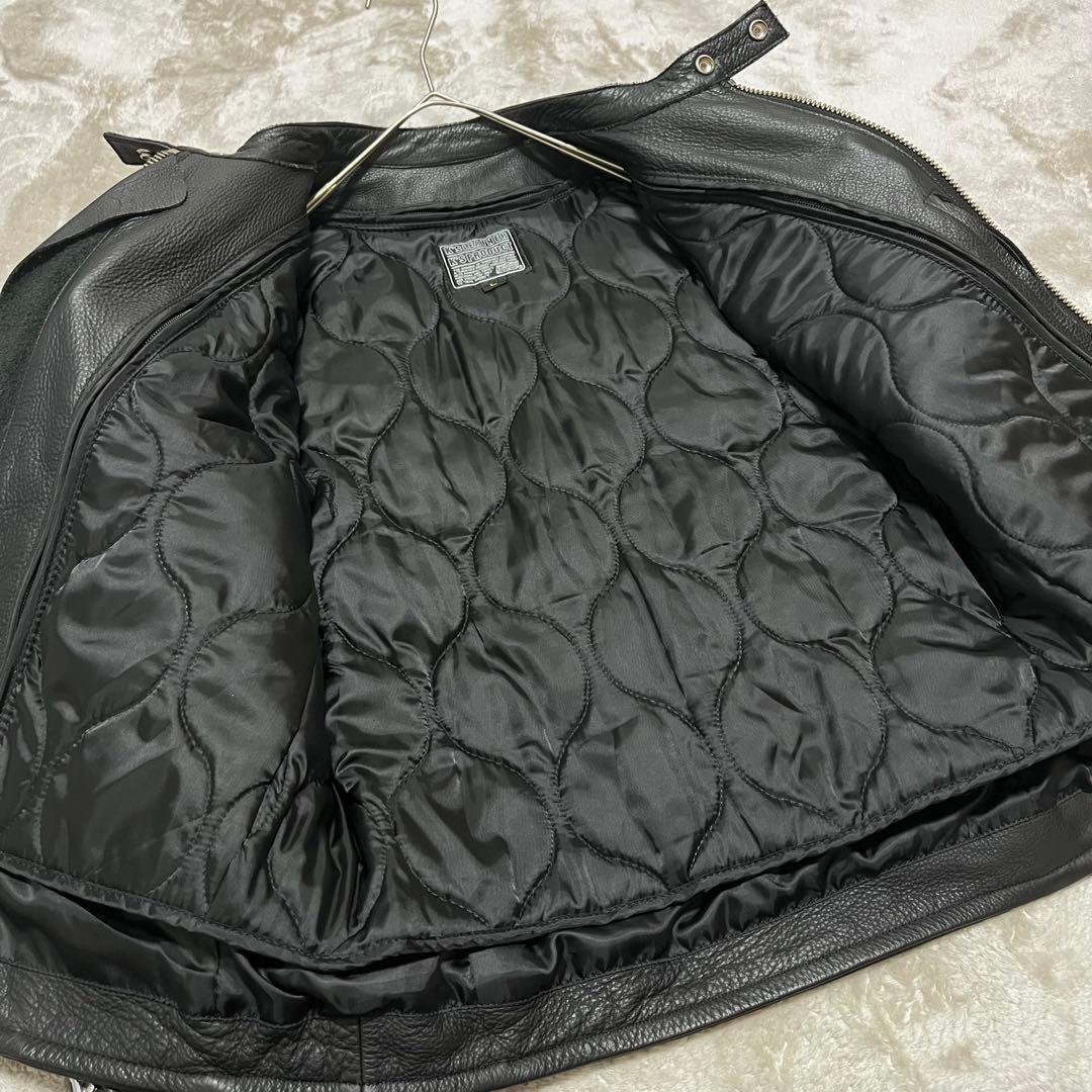 カドヤ　レザー　ライダースジャケット　シングル　ブラック　L ライナー 2way