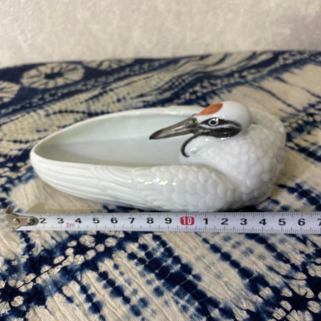 真葛香山　鶴　小物入れ