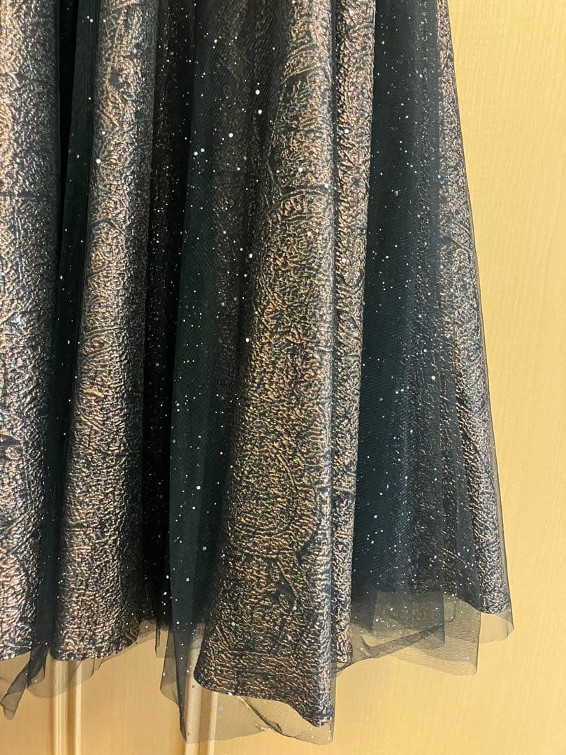 イブニングドレス　ゴージャス　プリンセス ブラック　演奏会　結婚式　S XS