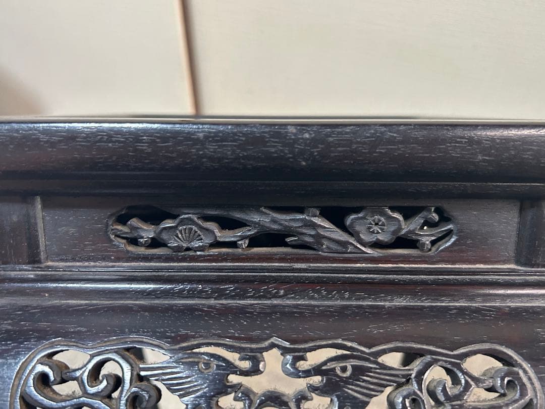 中国　したん花台　唐木　茶道具　送料込み0824