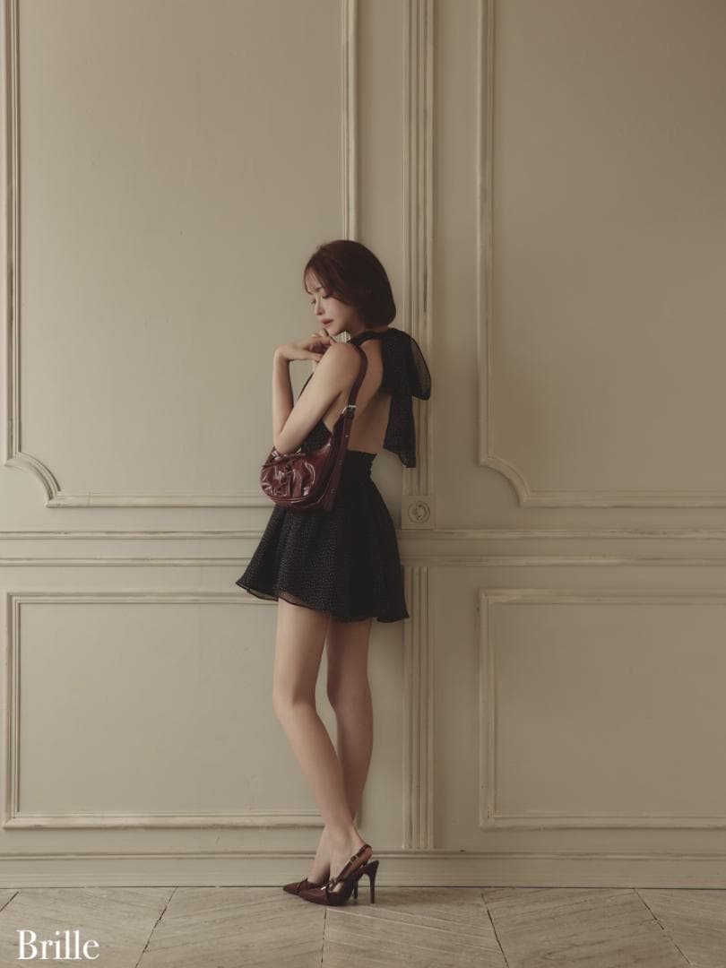 【新品】 ブリエ ローブドフルール ミニドレス brille3791 BKS