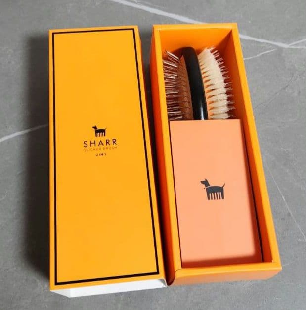 新品未使用 SHARR ブラシ 黒 オレンジ