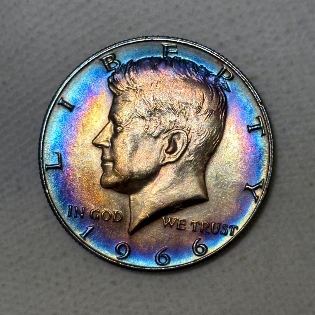 アメリカ　1966年 ケネディ ハーフダラー銀貨