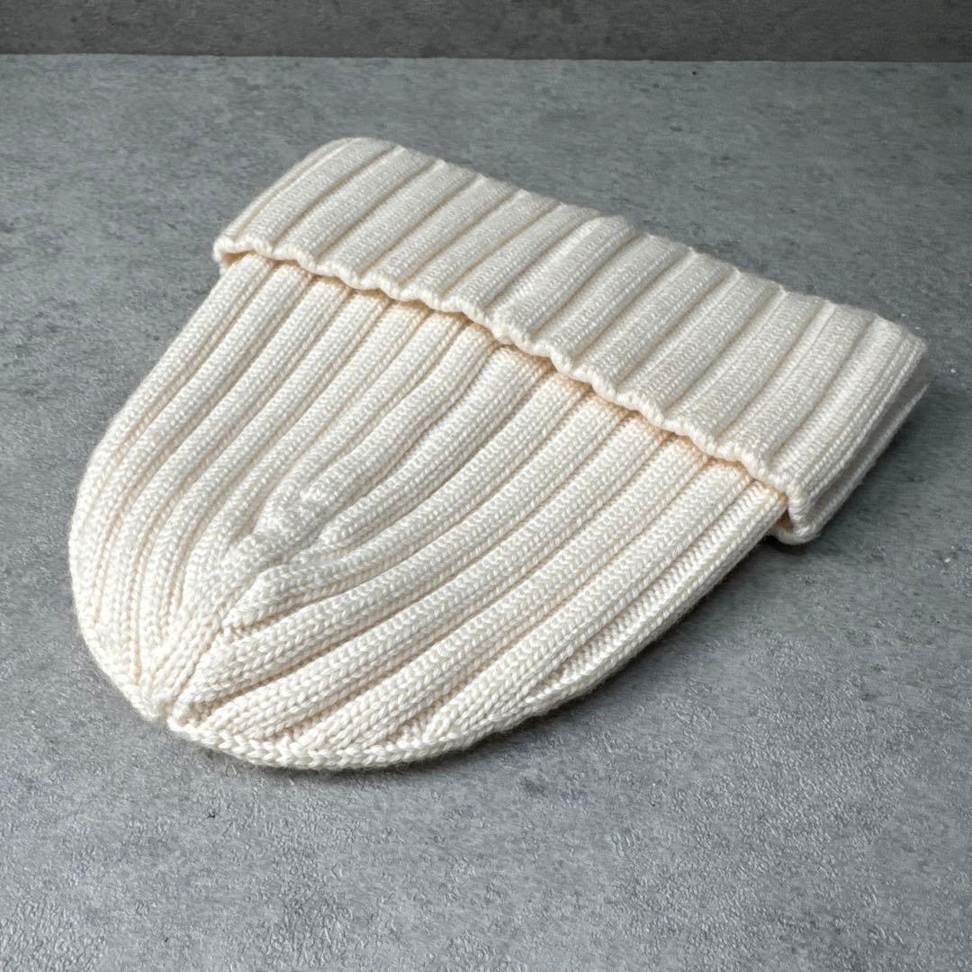 極美品！MONCLER モンクレール　 ホワイトベージュ　ニットキャップ