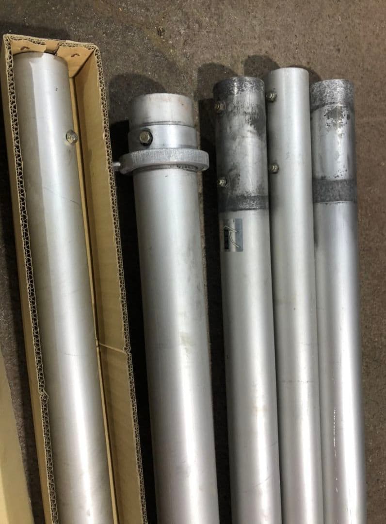 アカセ 鯉のぼり パワーポール 10M 回転滑車付 ポールのみ　アルミ製