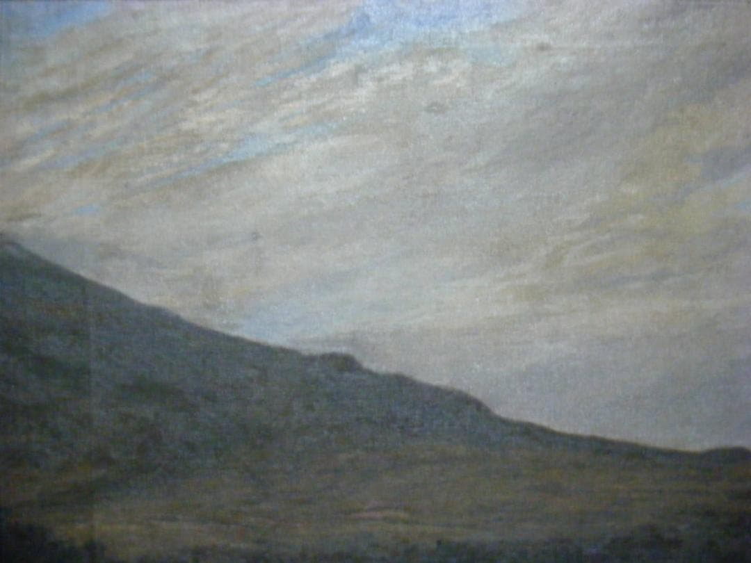 【模写】絵画　五姓田芳柳　油彩30号　富士風景　巨匠　名品　P38