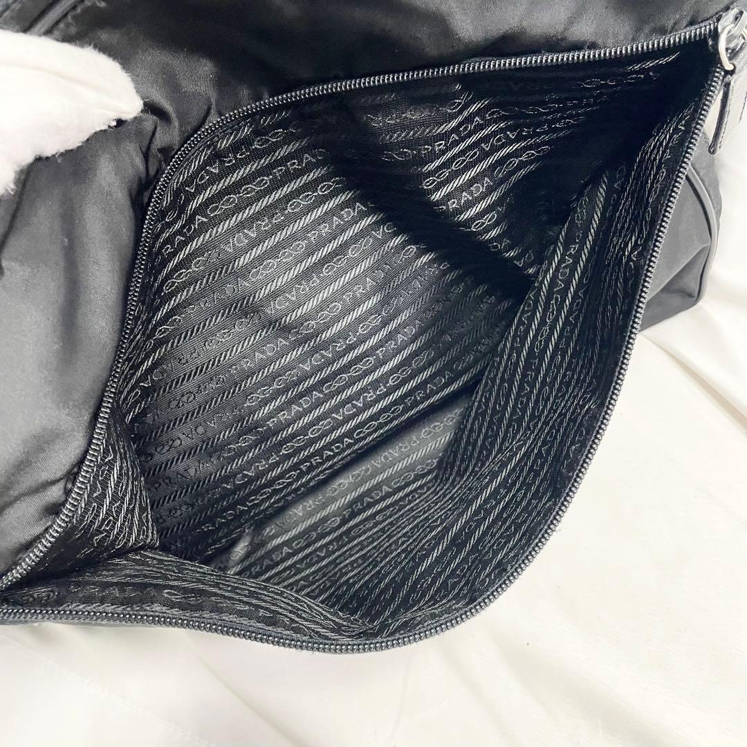 プラダ 2way ボストンバッグ 三角ロゴ ナイロン ブラック 大容量 多機能