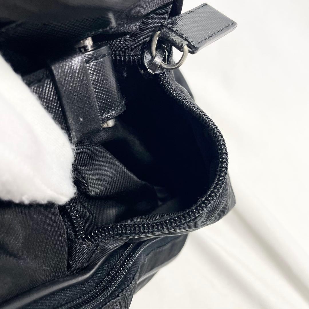 プラダ 2way ボストンバッグ 三角ロゴ ナイロン ブラック 大容量 多機能