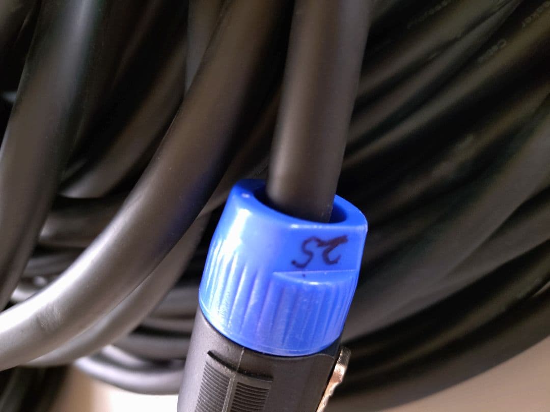 ①４芯スピーカーケーブル 25m４本