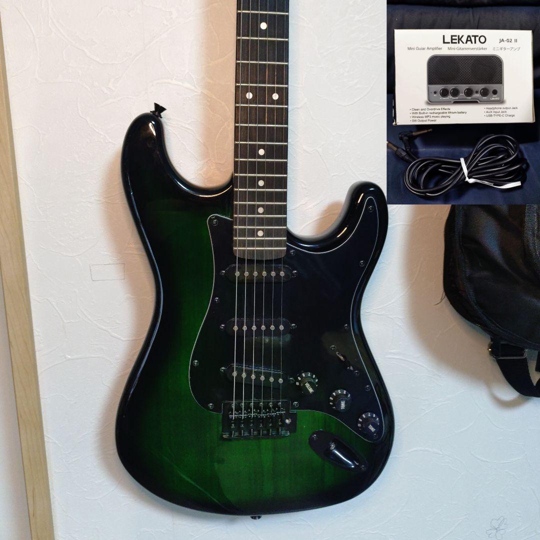 SELDER セルダー　エレキギター グリーン　アンプセット