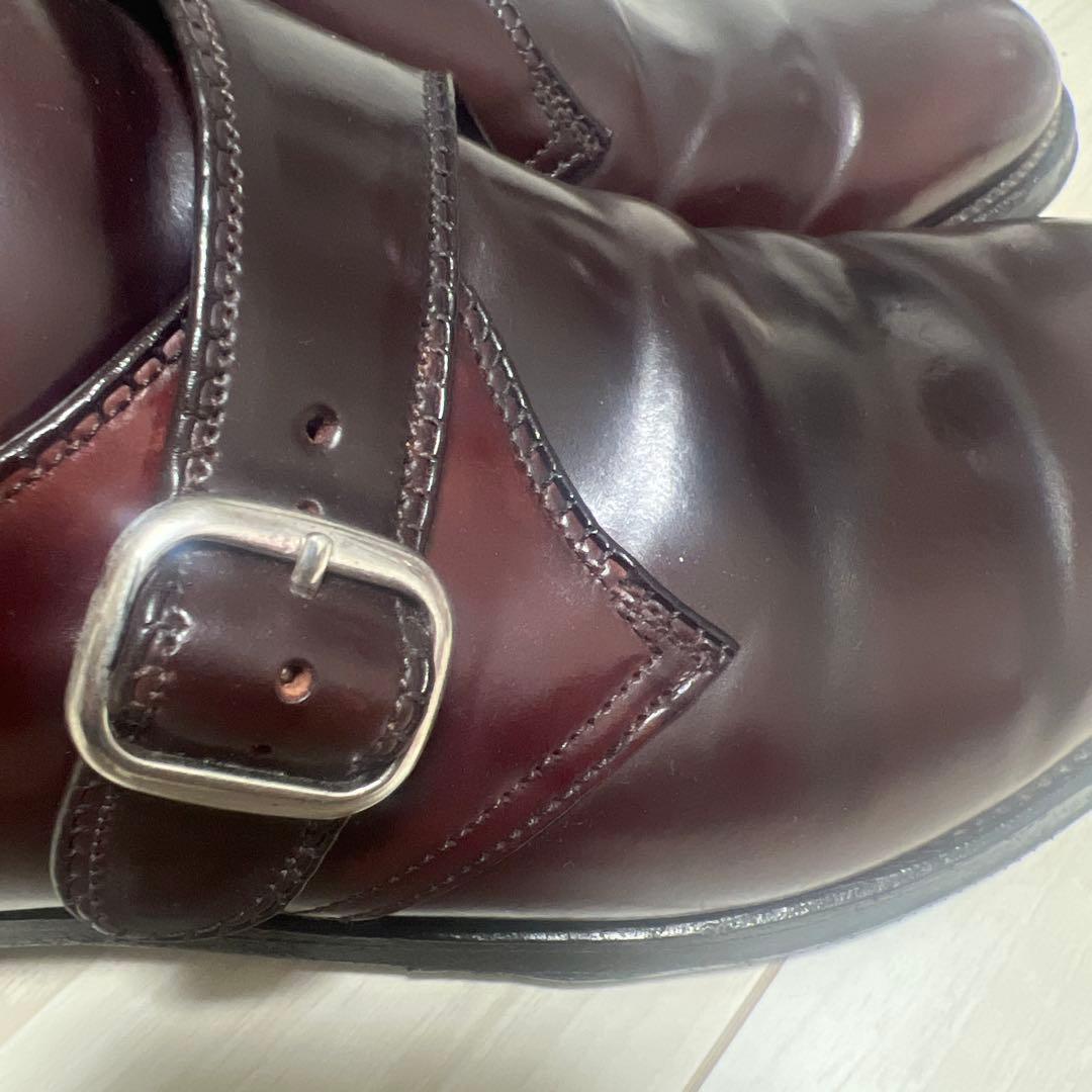 Alden バーガンディ モンクストラップシューズ9 1/2