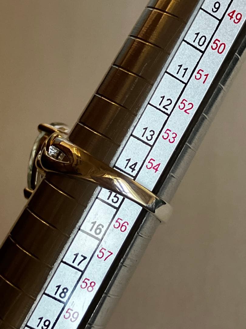 アクアマリン・ノットデザインリング・指輪シルバーK18金ゴールド匿名配送