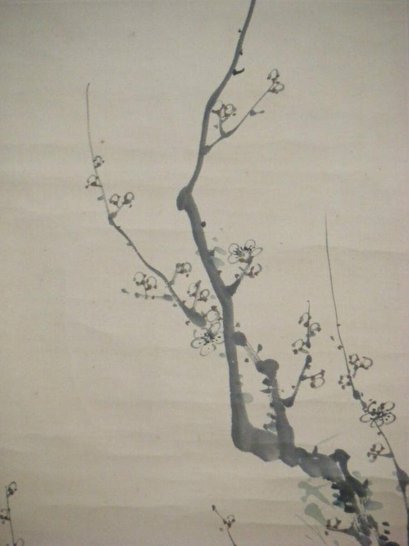 【真作】掛軸　梅之図　逸品　O29