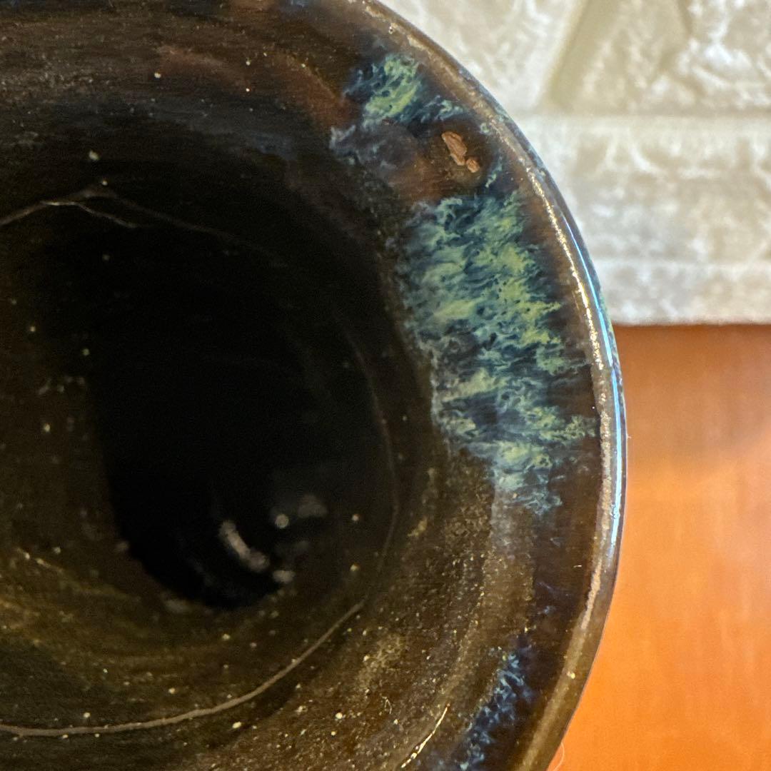 【壺屋焼】故.小橋川永弘緑釉唐草壺