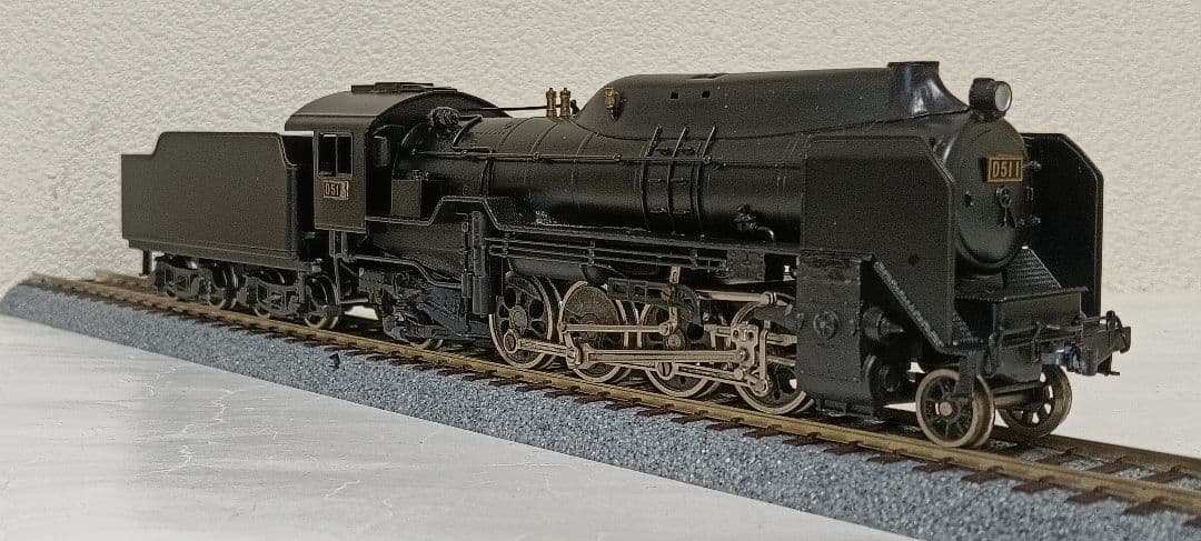 HOゲージ 天賞堂アダチ Ｄ51半流蒸気機関車、モーター交換、メンテナンス済